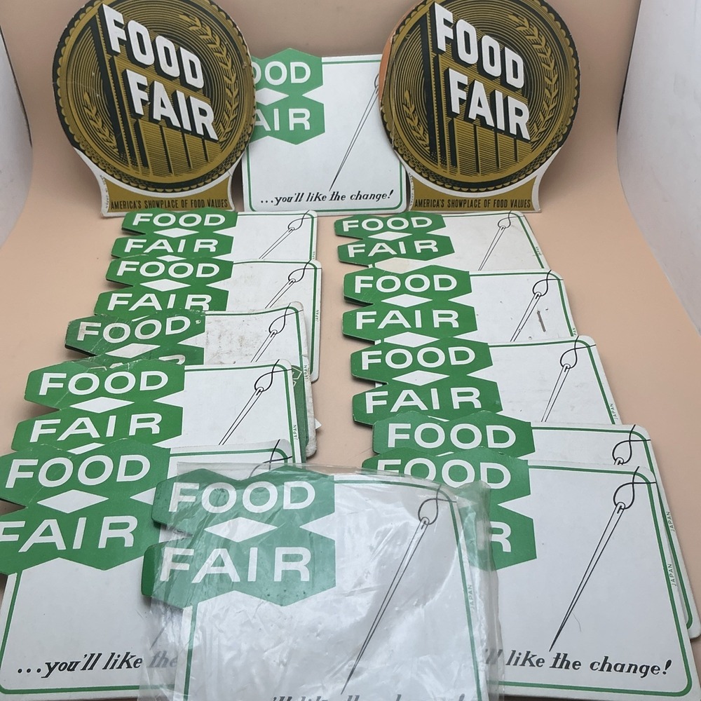 Lot of 14 Vintage 1950s Food Fair Supermarket Sewing Needle Kits, 2 Styles 1 NEW